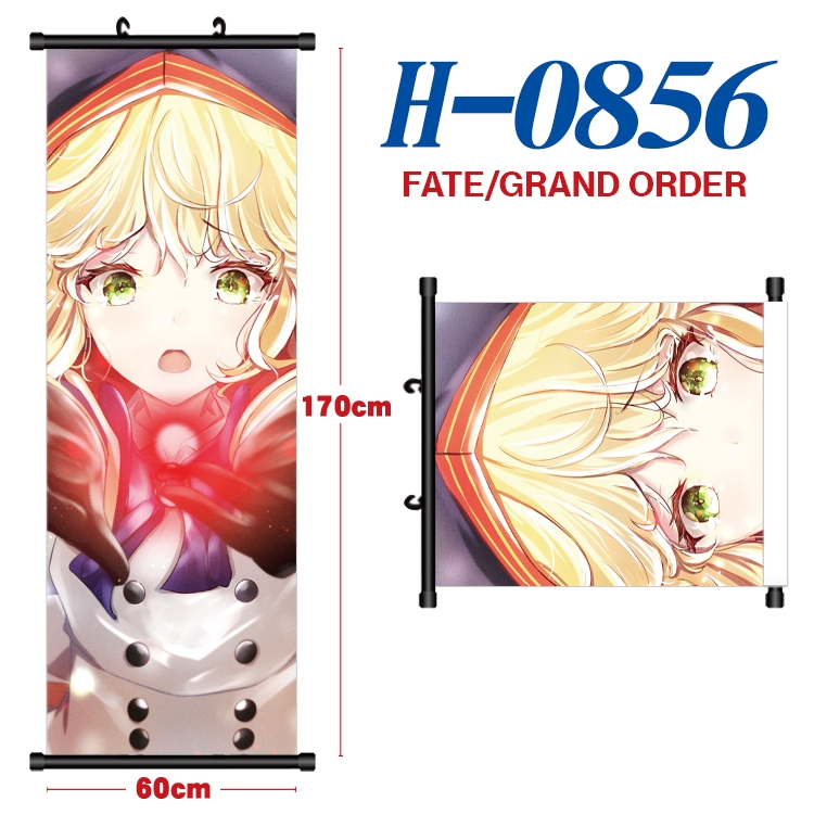 Fate/Grand Order Black plastic rod cloth hanging canvas painting 60x170cm H-0856