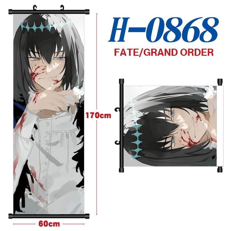 Fate/Grand Order Black plastic rod cloth hanging canvas painting 60x170cm H-0868