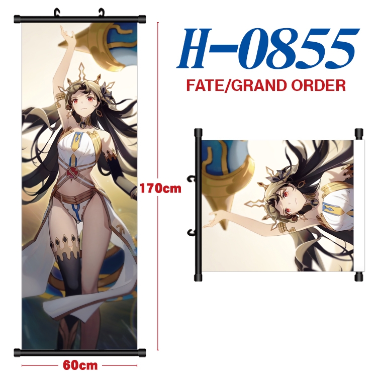 Fate/Grand Order Black plastic rod cloth hanging canvas painting 60x170cm H-0855