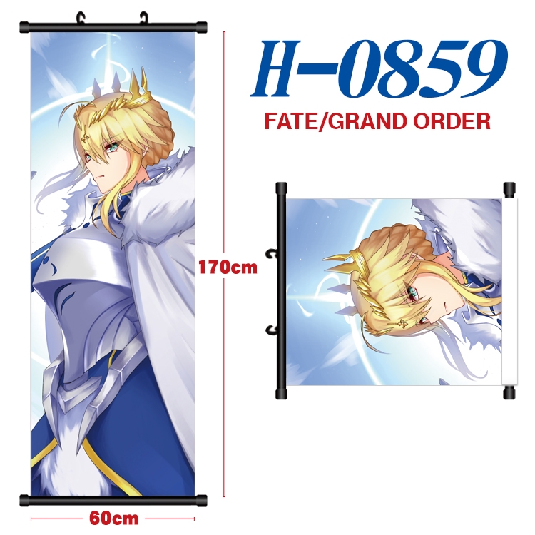 Fate/Grand Order Black plastic rod cloth hanging canvas painting 60x170cm H-0859