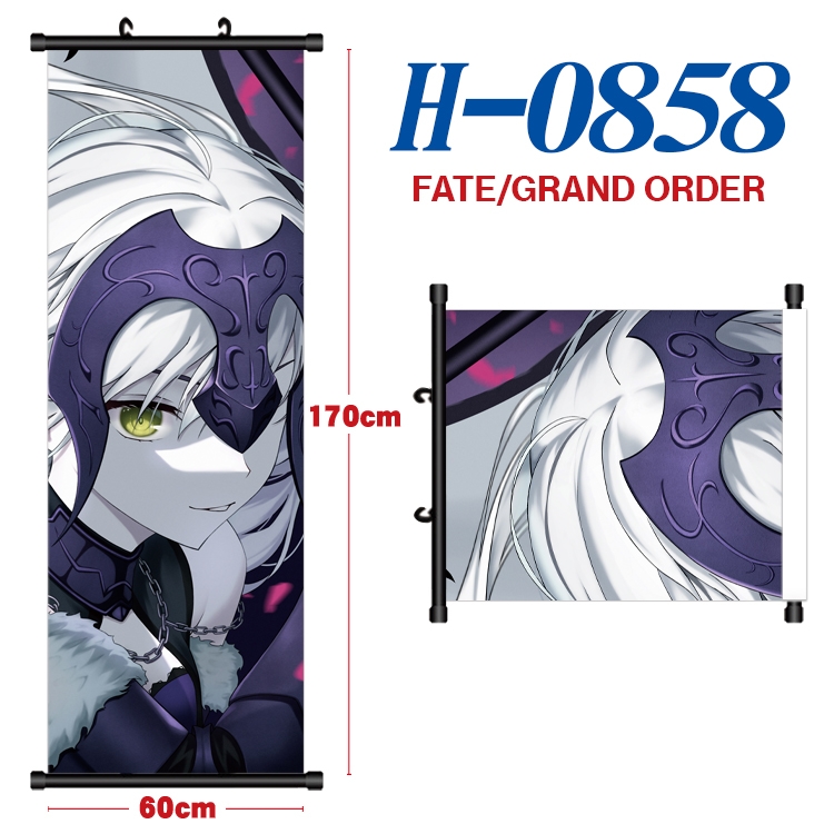 Fate/Grand Order Black plastic rod cloth hanging canvas painting 60x170cm H-0858