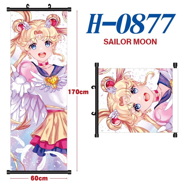 sailormoon Black plastic rod cloth hanging canvas painting 60x170cm H-0877