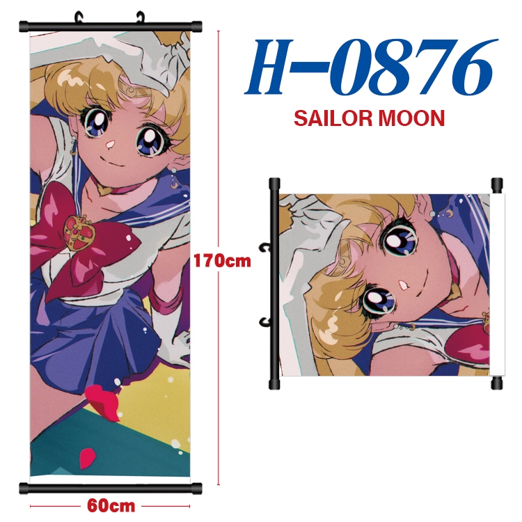 sailormoon Black plastic rod cloth hanging canvas painting 60x170cm H-0876