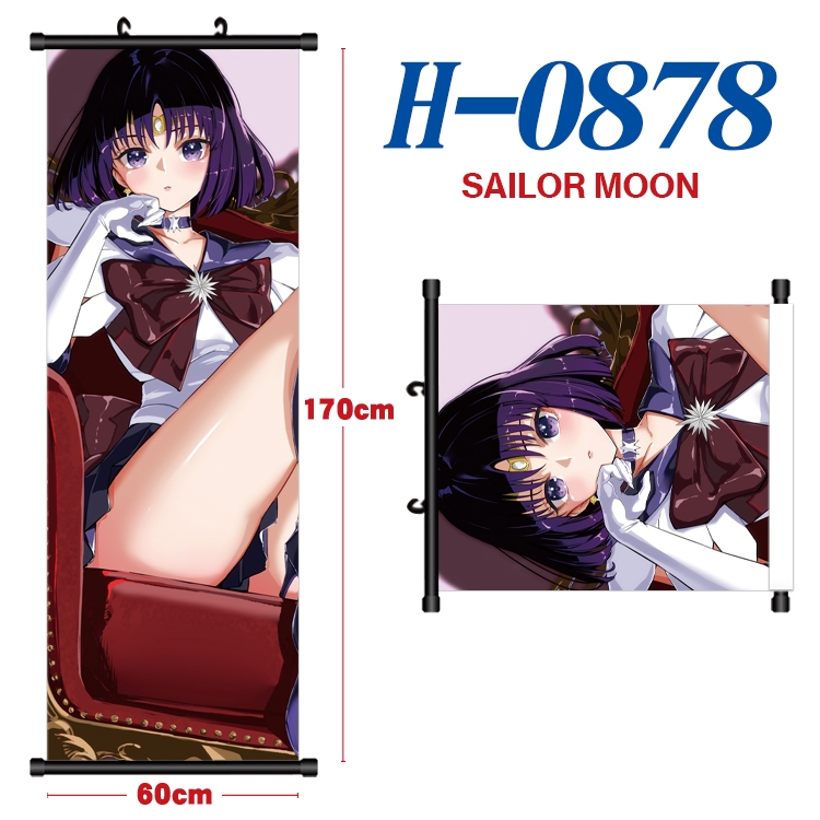 sailormoon Black plastic rod cloth hanging canvas painting 60x170cm H-0878