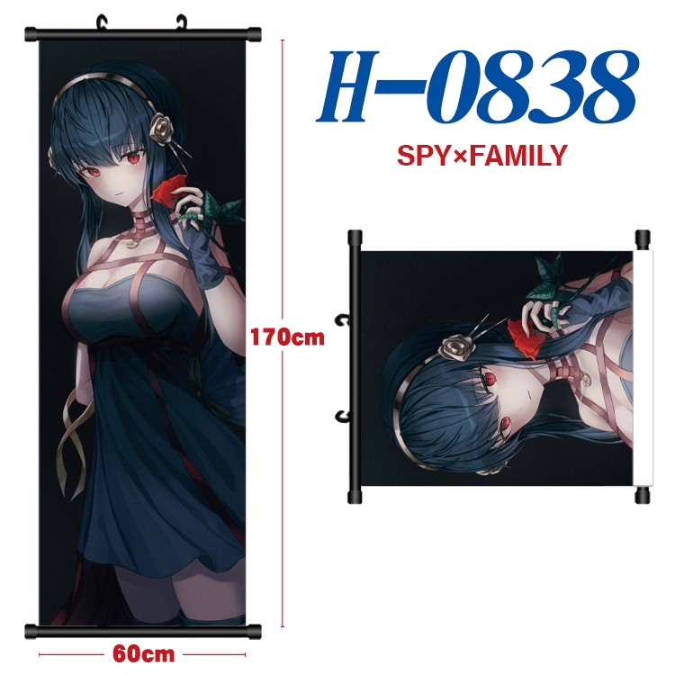 SPY×FAMILY  Black plastic rod cloth hanging canvas painting 60x170cm H-0838