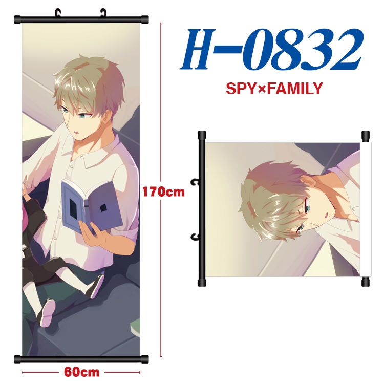 SPY×FAMILY  Black plastic rod cloth hanging canvas painting 60x170cm H-0832