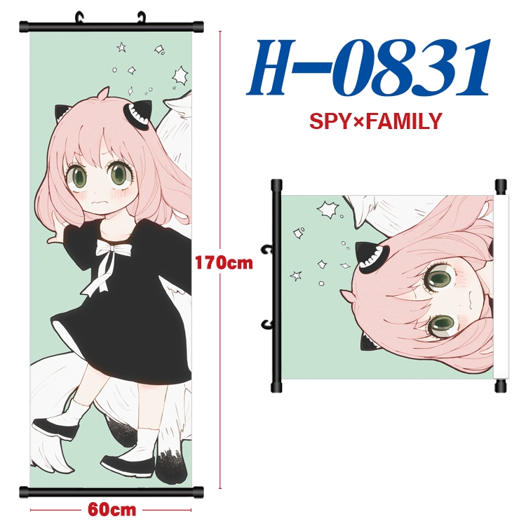 SPY×FAMILY  Black plastic rod cloth hanging canvas painting 60x170cm H-0831