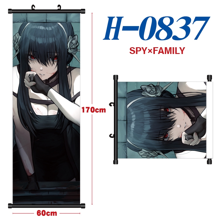 SPY×FAMILY  Black plastic rod cloth hanging canvas painting 60x170cm H-0837