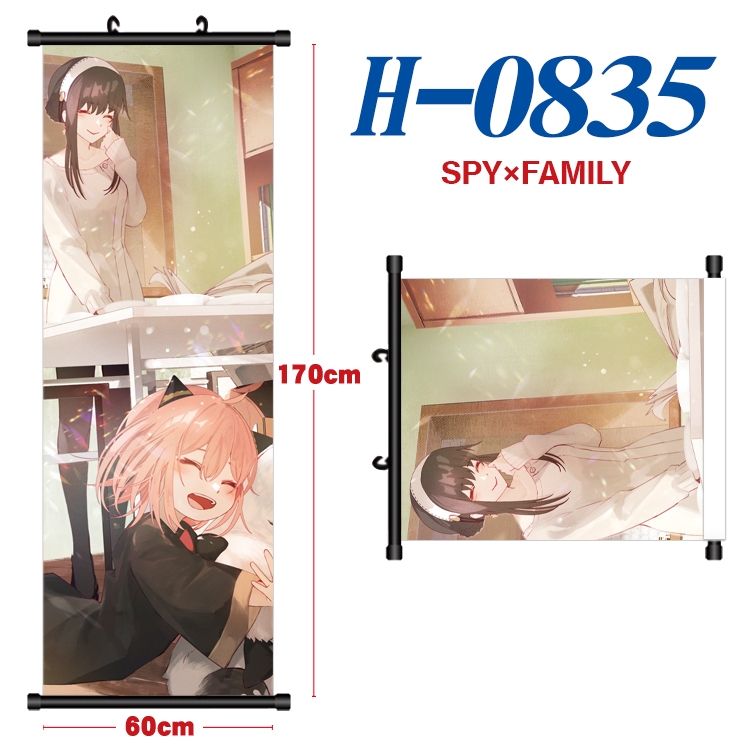 SPY×FAMILY  Black plastic rod cloth hanging canvas painting 60x170cm H-0835