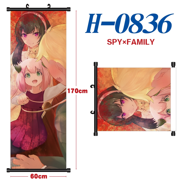 SPY×FAMILY  Black plastic rod cloth hanging canvas painting 60x170cm H-0836