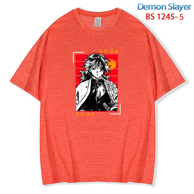 Demon Slayer Kimets ice silk cotton loose and comfortable T-shirt from XS to 5XL  BS 1245 5