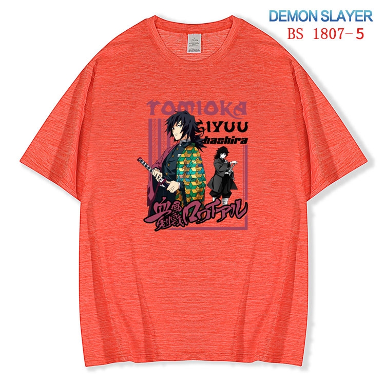 Demon Slayer Kimets ice silk cotton loose and comfortable T-shirt from XS to 5XL BS-1807-5