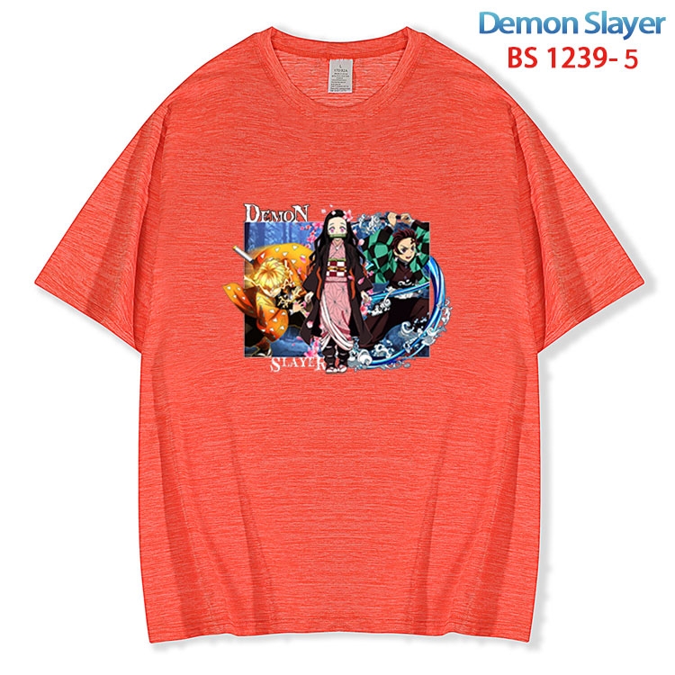 Demon Slayer Kimets ice silk cotton loose and comfortable T-shirt from XS to 5XL