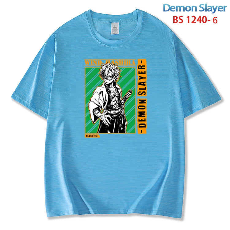 Demon Slayer Kimets  ice silk cotton loose and comfortable T-shirt from XS to 5XL BS 1240 6