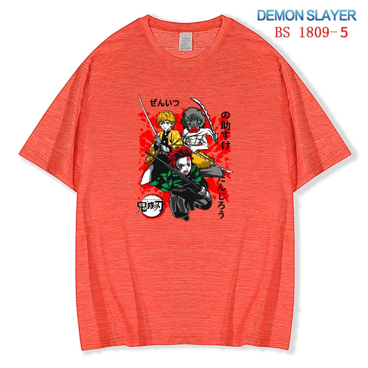 Demon Slayer Kimets  ice silk cotton loose and comfortable T-shirt from XS to 5XL  BS-1809-5