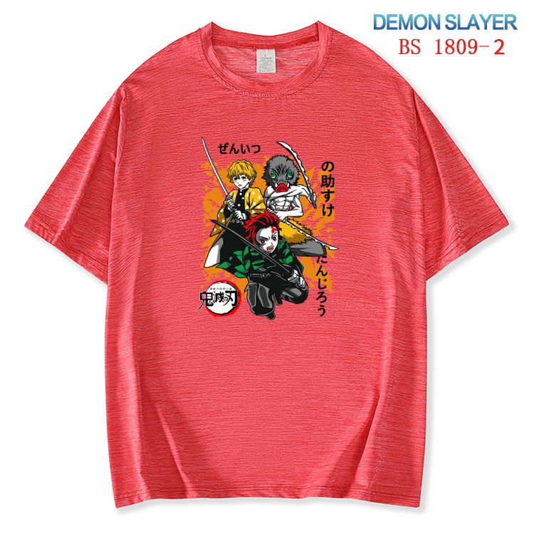 Demon Slayer Kimets  ice silk cotton loose and comfortable T-shirt from XS to 5XL  BS-1809-2