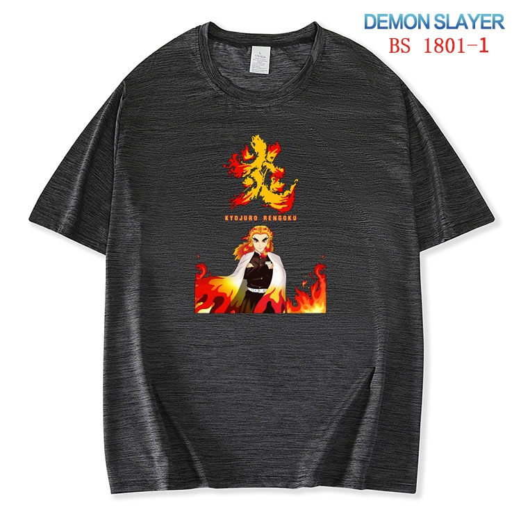 Demon Slayer Kimets  ice silk cotton loose and comfortable T-shirt from XS to 5XL BS-1801-1