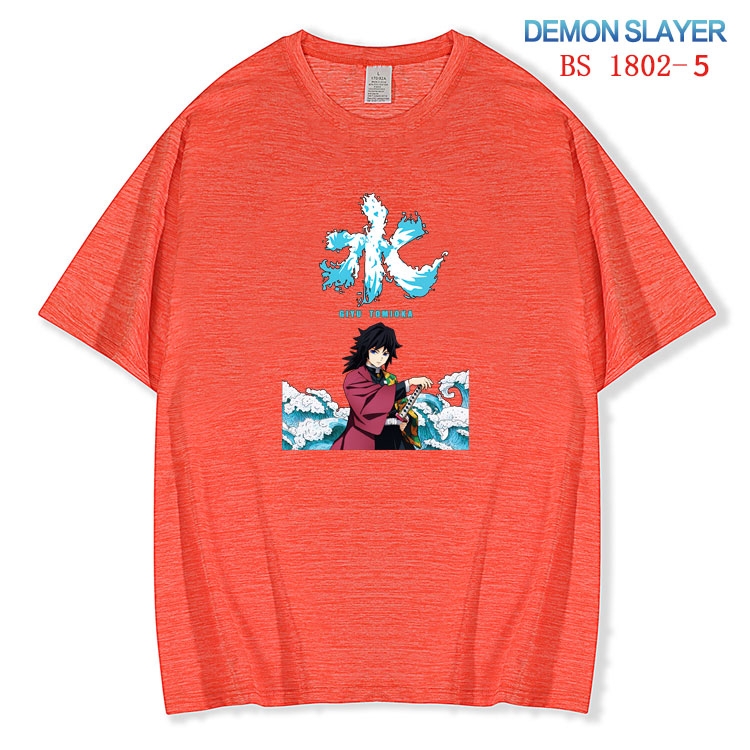 Demon Slayer Kimets  ice silk cotton loose and comfortable T-shirt from XS to 5XL BS-1802-5