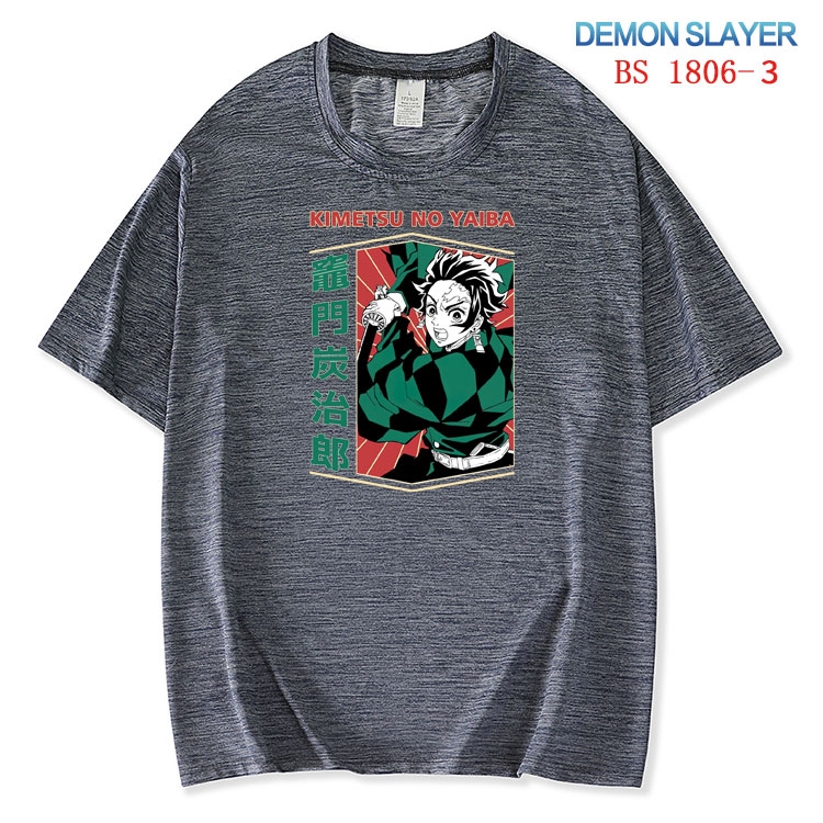 Demon Slayer Kimets  ice silk cotton loose and comfortable T-shirt from XS to 5XL BS-1806-3