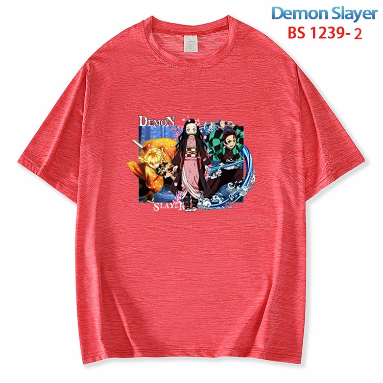 Demon Slayer Kimets  ice silk cotton loose and comfortable T-shirt from XS to 5XL BS 1239 2