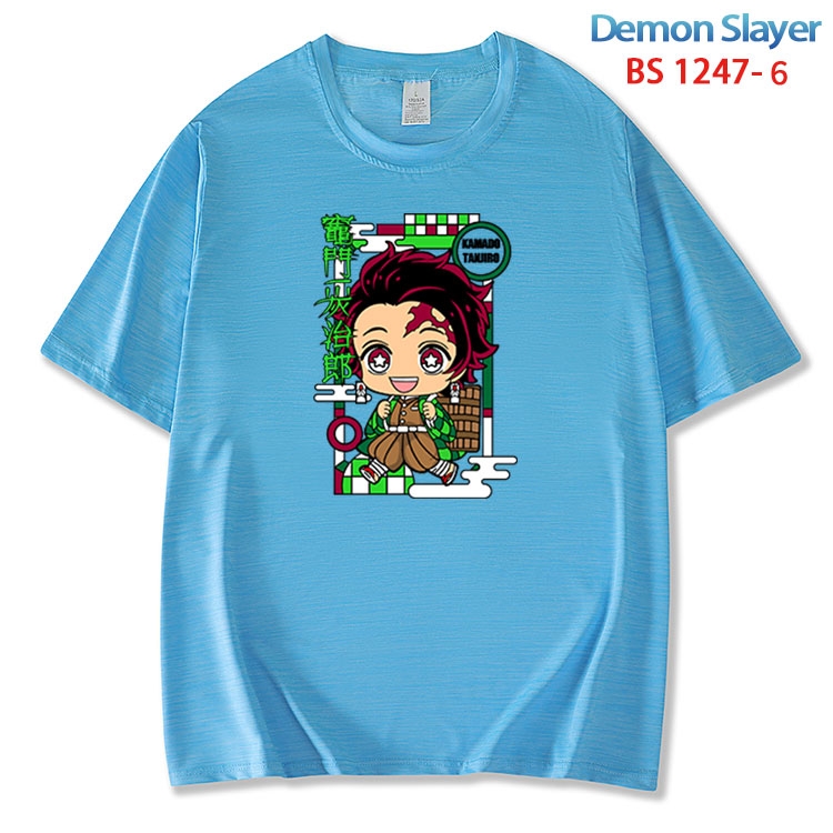 Demon Slayer Kimets  ice silk cotton loose and comfortable T-shirt from XS to 5XL BS 1247 6