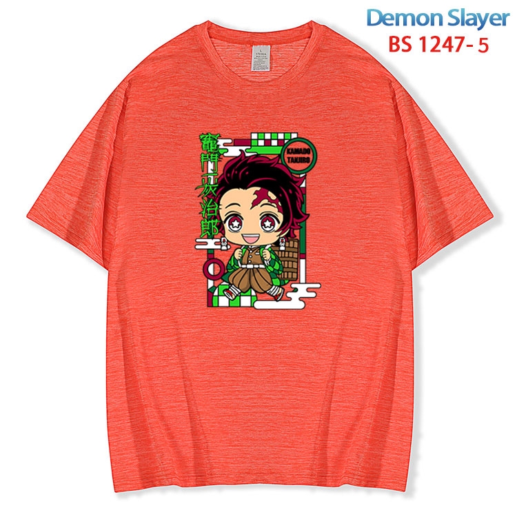 Demon Slayer Kimets  ice silk cotton loose and comfortable T-shirt from XS to 5XL  BS 1247 5