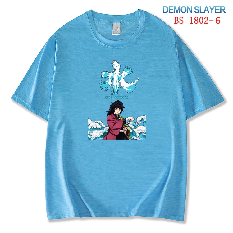 Demon Slayer Kimets  ice silk cotton loose and comfortable T-shirt from XS to 5XL  BS-1802-6