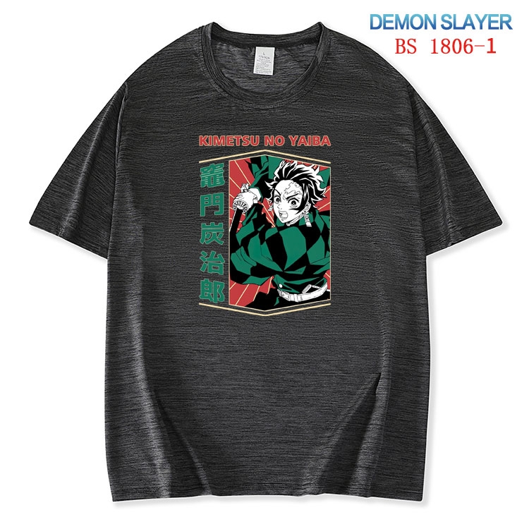 Demon Slayer Kimets  ice silk cotton loose and comfortable T-shirt from XS to 5XL BS-1806-1