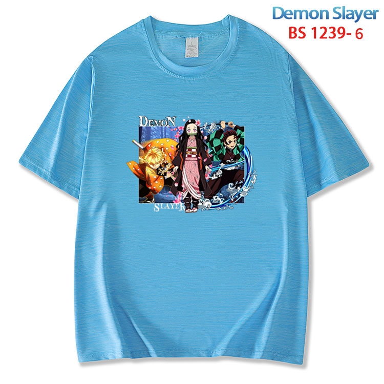 Demon Slayer Kimets  ice silk cotton loose and comfortable T-shirt from XS to 5XL BS 1239 6