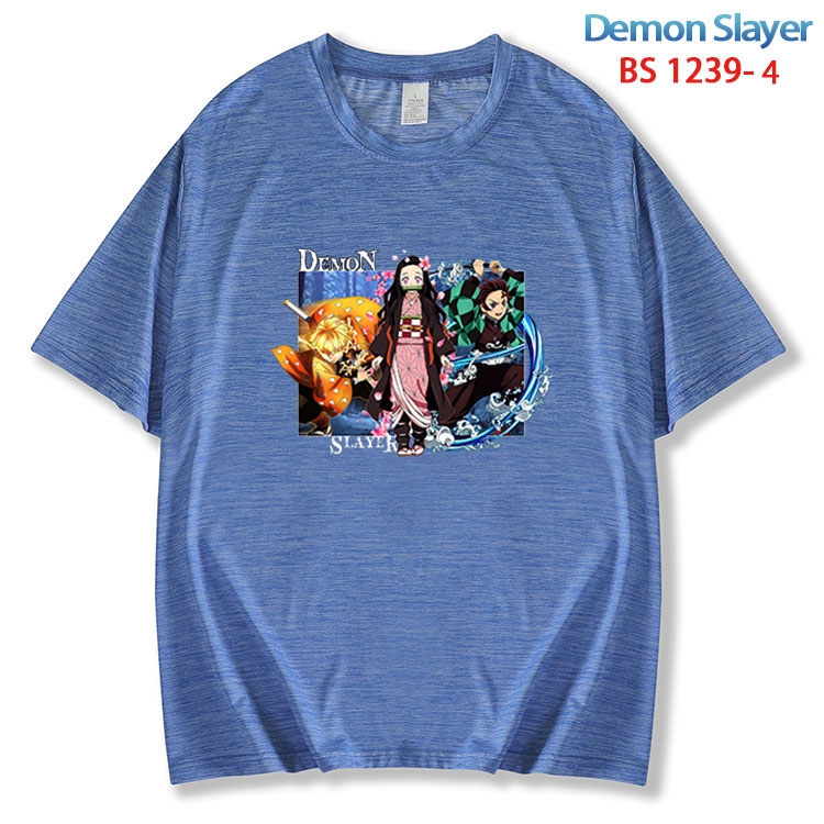 Demon Slayer Kimets  ice silk cotton loose and comfortable T-shirt from XS to 5XL BS 1239 4