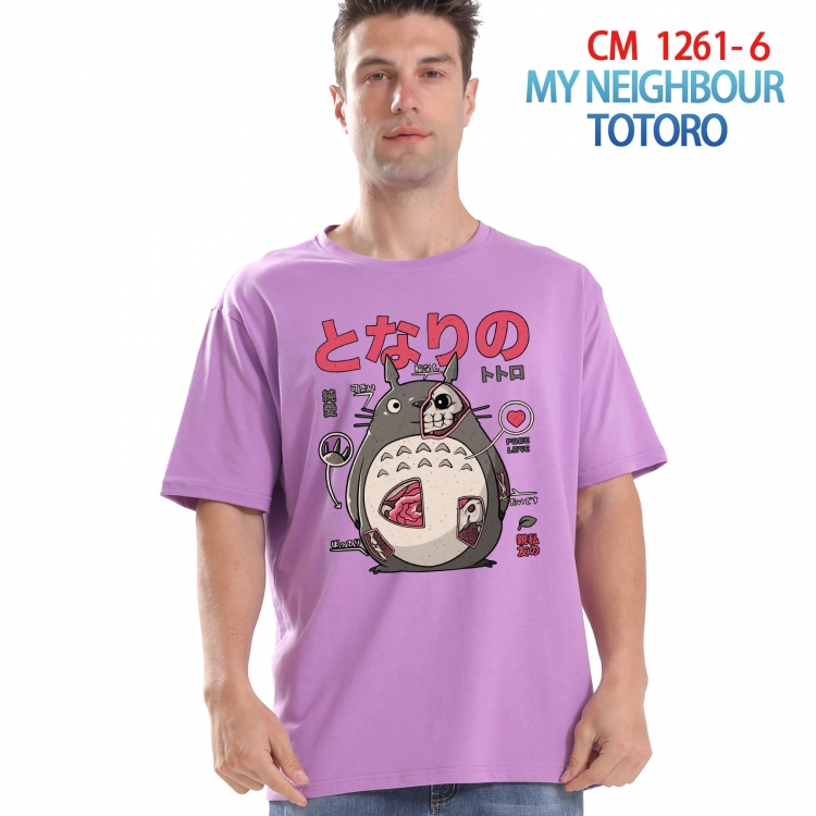TOTORO Printed short-sleeved cotton T-shirt from S to 4XL CM-1261-6