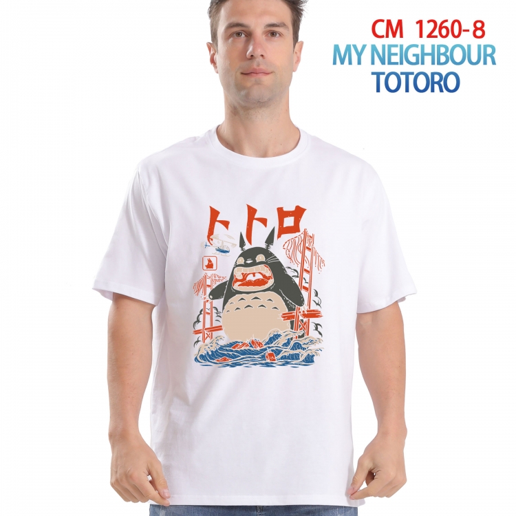 TOTORO Printed short-sleeved cotton T-shirt from S to 4XL  CM-1260-8
