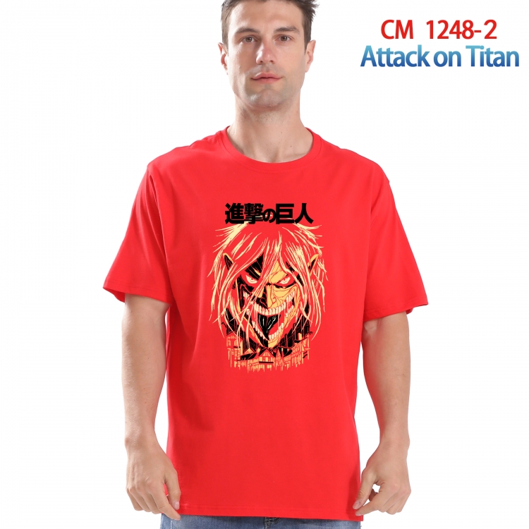 Shingeki no Kyojin Printed short-sleeved cotton T-shirt from S to 4XL  CM 1248 2