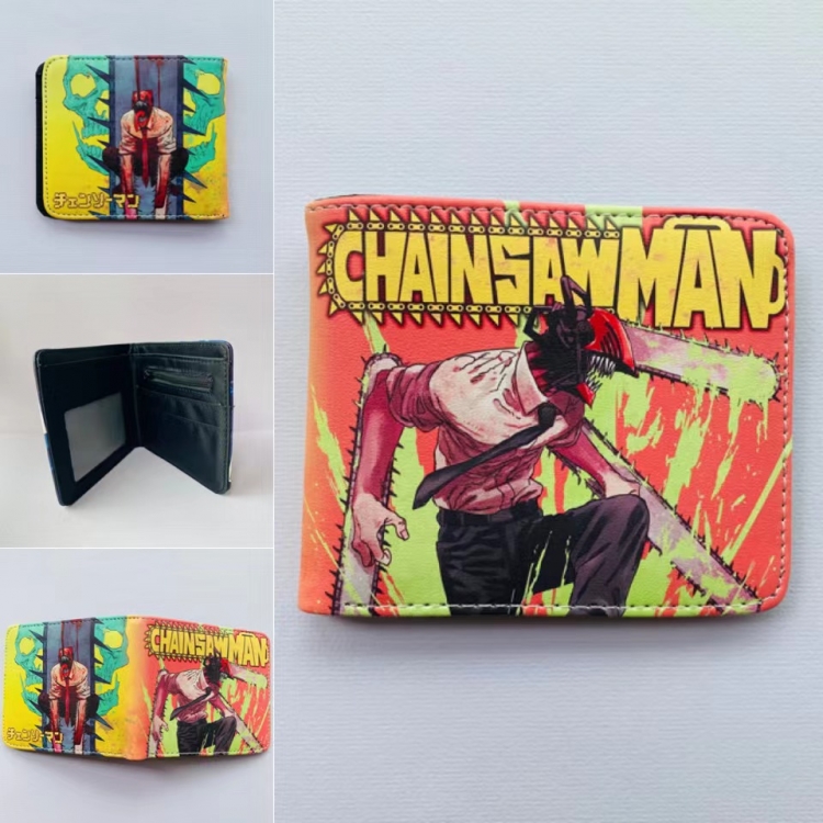 Chainsaw Man  Full color  Two fold short card case wallet