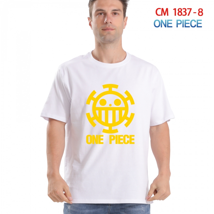 One Piece Printed short-sleeved cotton T-shirt from S to 4XL  CM-1837-8