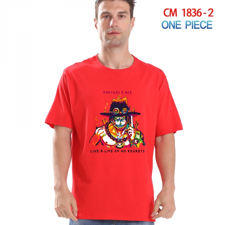 One Piece Printed short-sleeved cotton T-shirt from S to 4XL  CM-1836-2