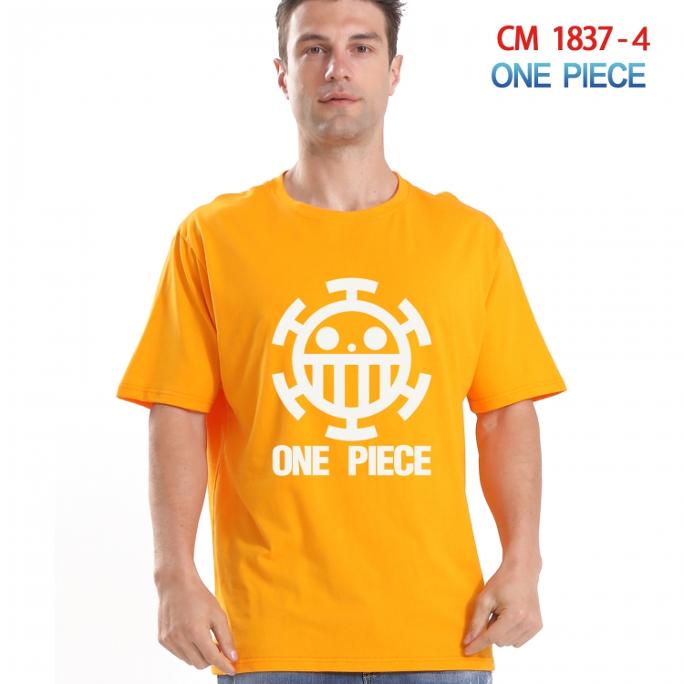 One Piece Printed short-sleeved cotton T-shirt from S to 4XL CM-1837-4