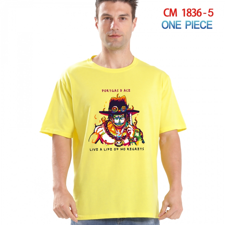One Piece Printed short-sleeved cotton T-shirt from S to 4XL  CM-1836-5