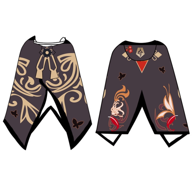 Genshin Impact Full Color COS Kimono Flannel Cape Jacket