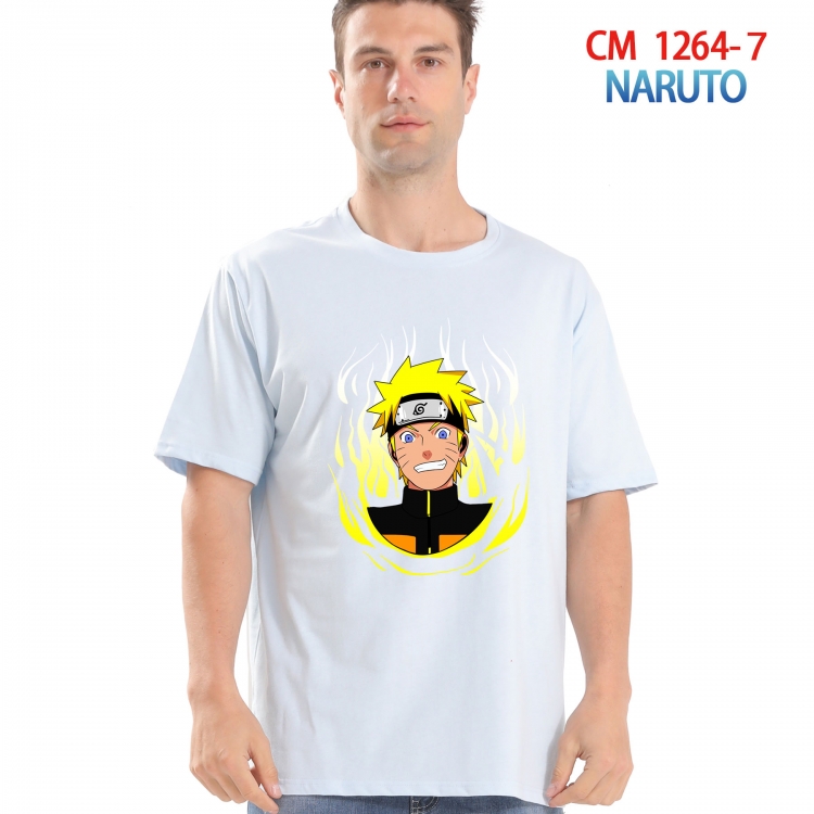 Naruto Printed short-sleeved cotton T-shirt from S to 4XL CM-1264-7