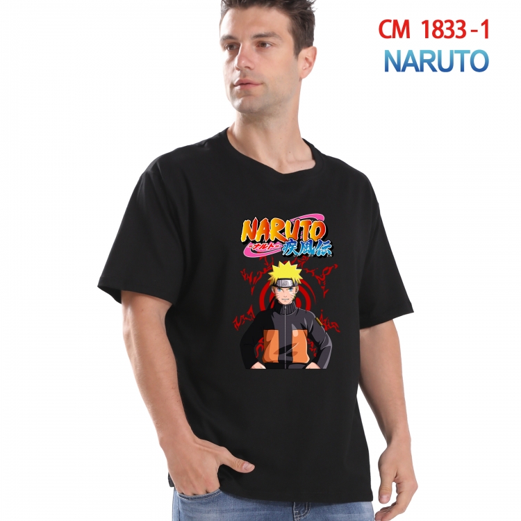 Naruto Printed short-sleeved cotton T-shirt from S to 4XL  CM-1833-1