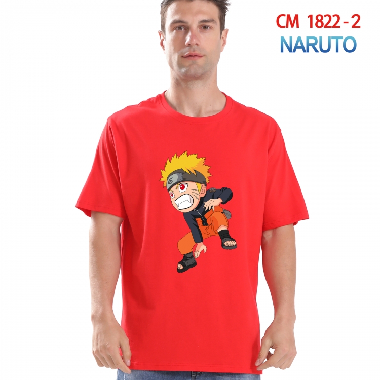 Naruto Printed short-sleeved cotton T-shirt from S to 4XL   CM-1822-2