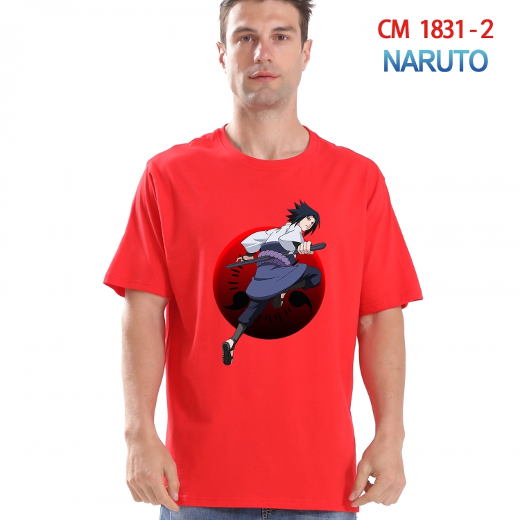 Naruto Printed short-sleeved cotton T-shirt from S to 4XL  CM-1831-2