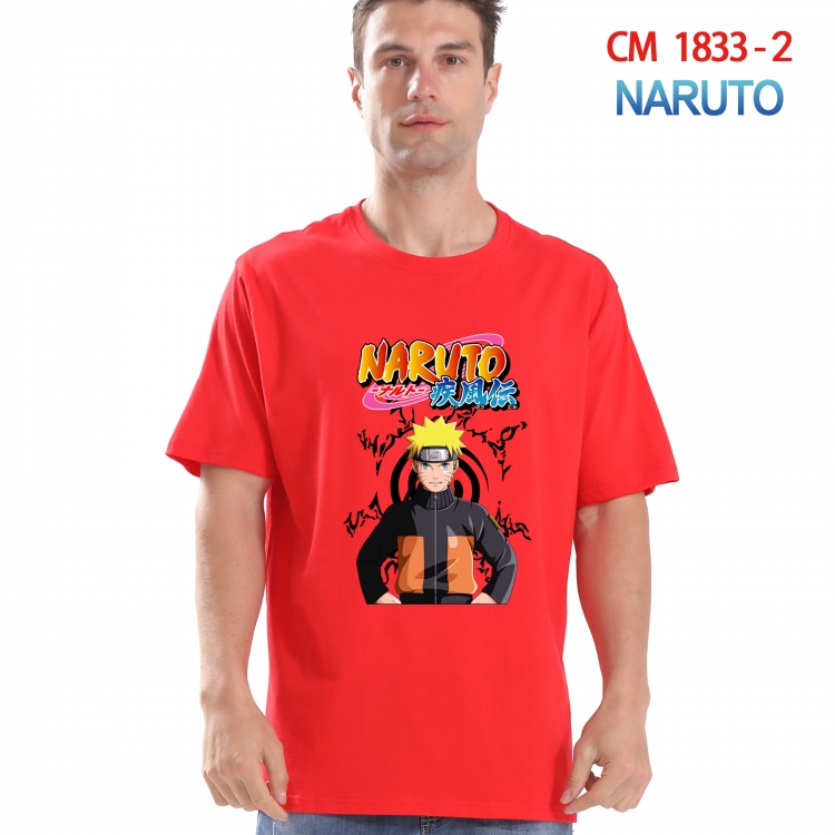 Naruto Printed short-sleeved cotton T-shirt from S to 4XL  CM-1833-2