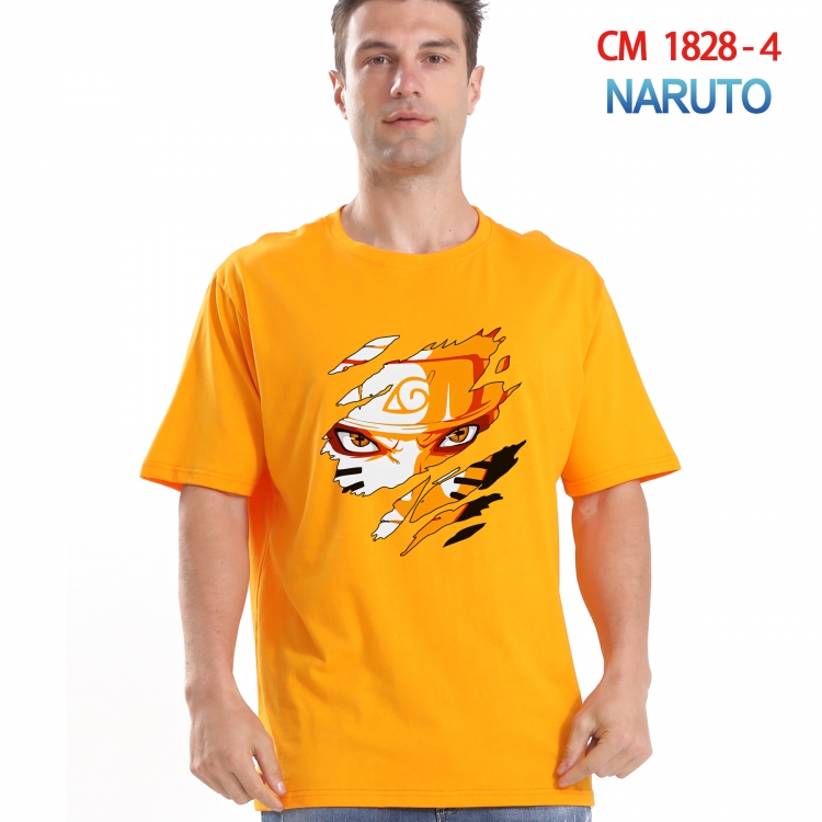 Naruto Printed short-sleeved cotton T-shirt from S to 4XL CM-1828-4