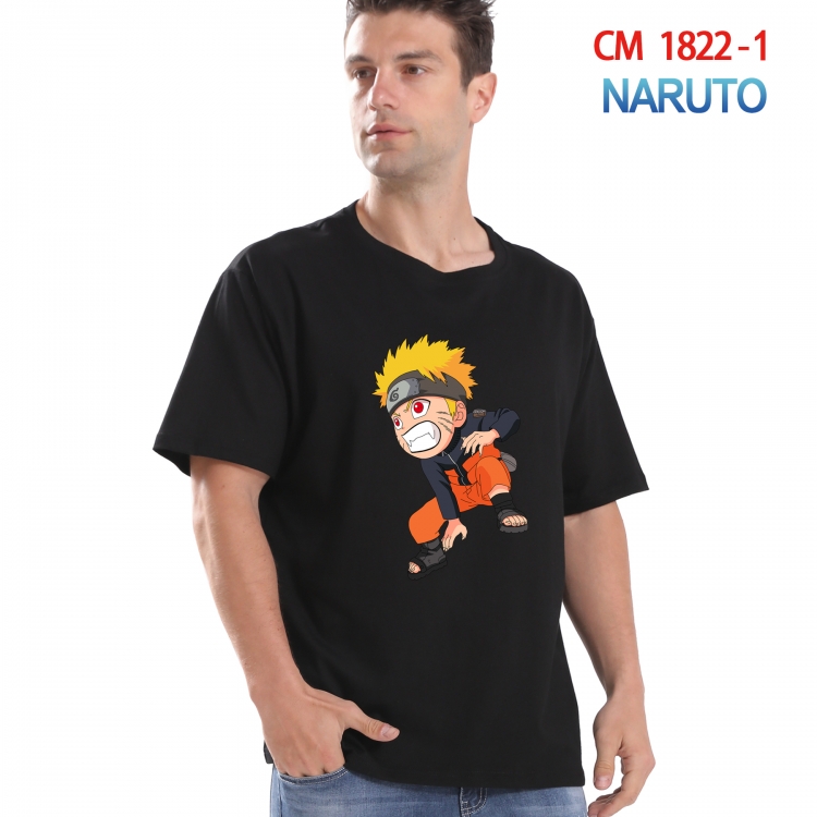 Naruto Printed short-sleeved cotton T-shirt from S to 4XL CM-1822-1