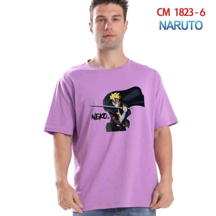 Naruto Printed short-sleeved cotton T-shirt from S to 4XL CM-1823-6