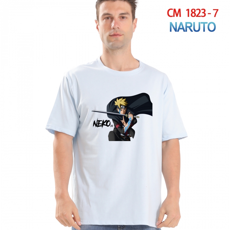 Naruto Printed short-sleeved cotton T-shirt from S to 4XL CM-1823-7