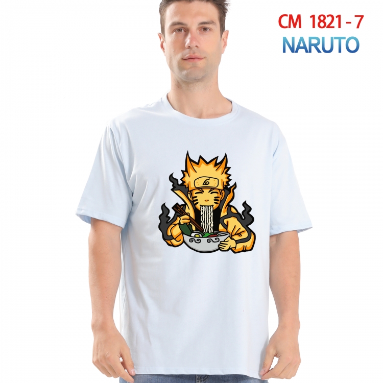 Naruto Printed short-sleeved cotton T-shirt from S to 4XL  CM-1821-7