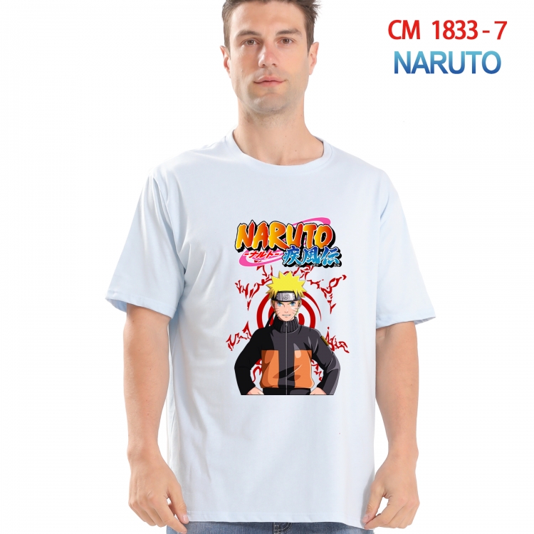 Naruto Printed short-sleeved cotton T-shirt from S to 4XL  CM-1833-7